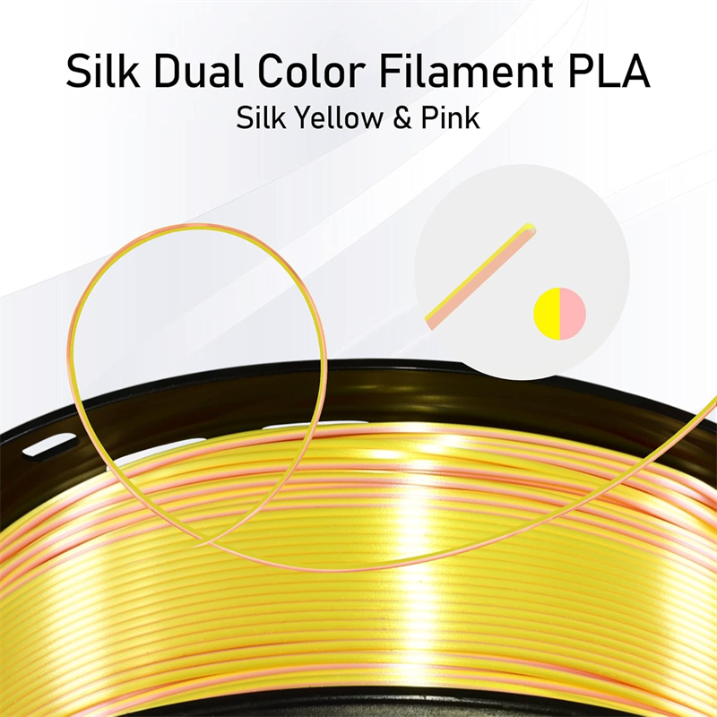 Shiny Silk 2 Colors Dichromatic PLA Filament