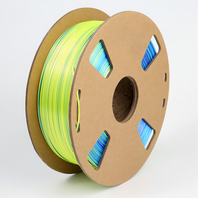 Tri-Color Co-extruded Silk PLA Filament