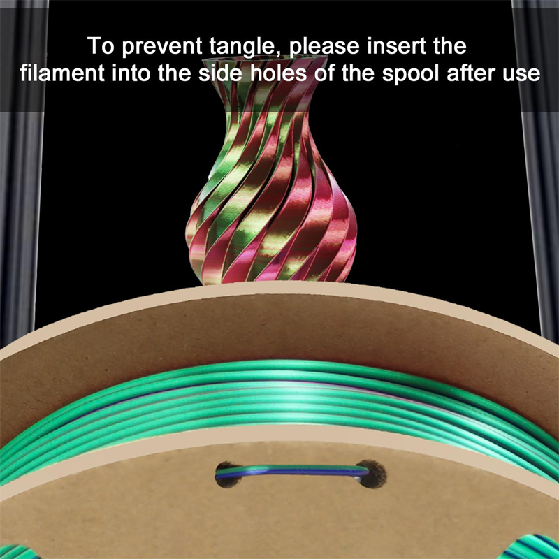 tri color silk pla filament