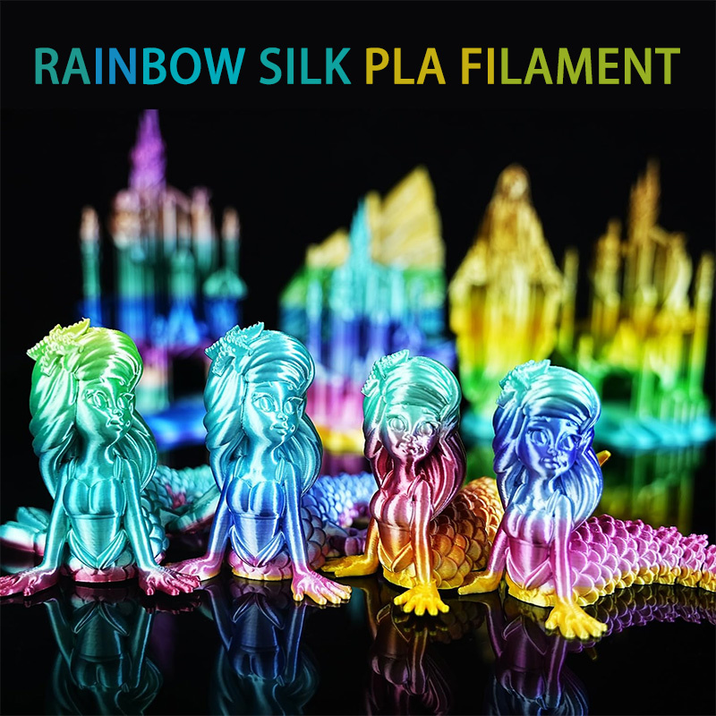 Rainbow Silk 3D Printer Filament PLA