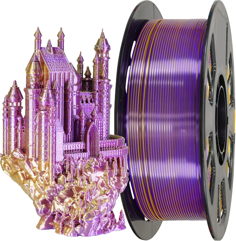 Dual Color Shiny Silk PLA Filament