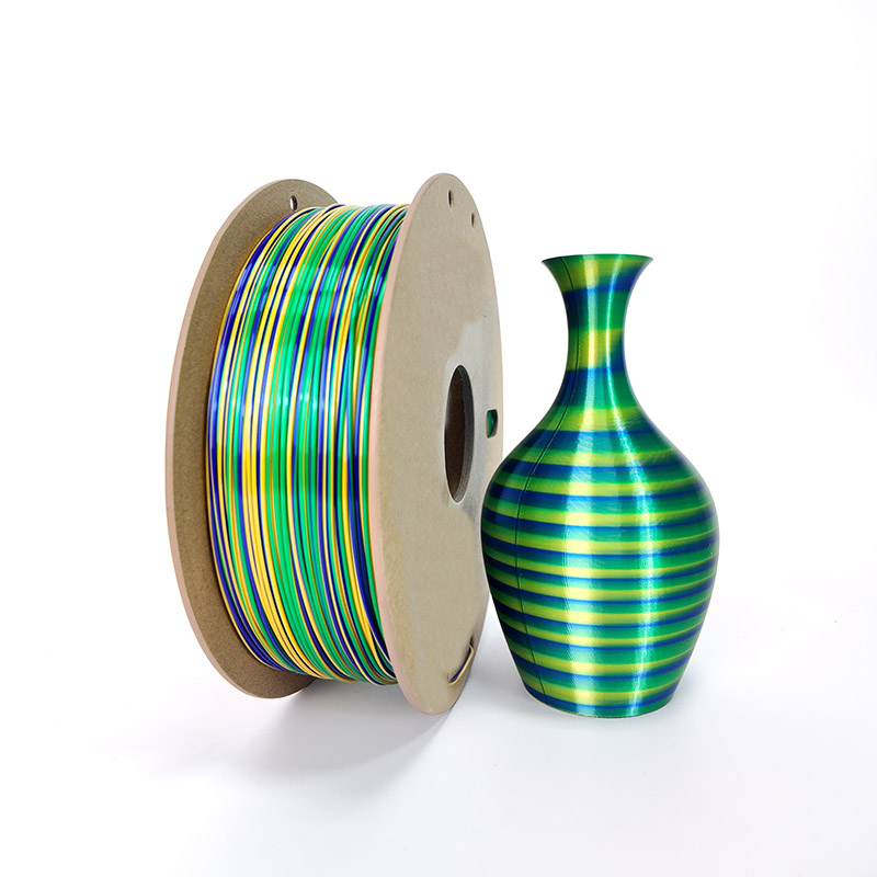 Shiny Silk Muticolor Fast Change PLA Filaments