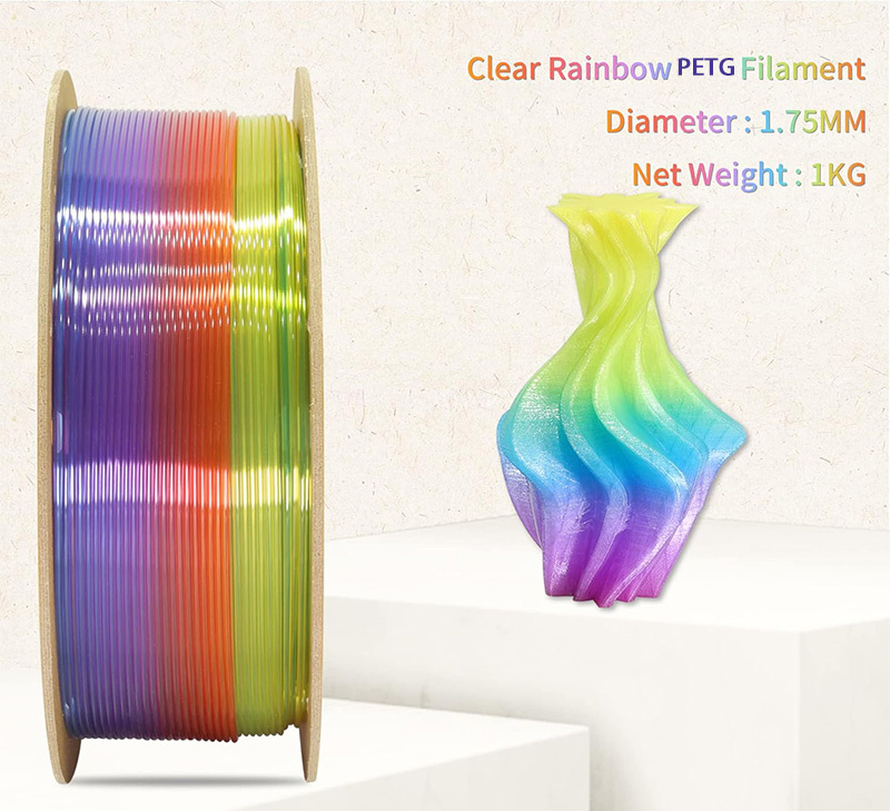 Clear Rainbow PETG Filament