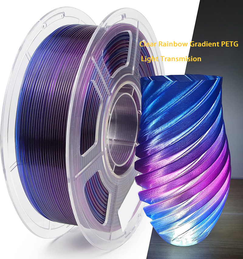 Rainbow Fast Color Change PETG 3D Printing Filament