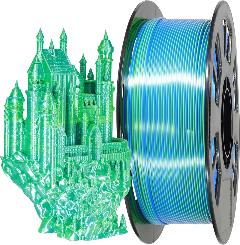 Shiny Silk 2 Colors Dichromatic PLA Filament