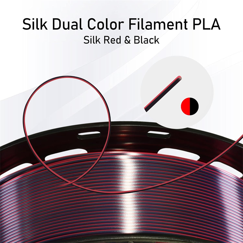 dual color silk pla filament 1kg