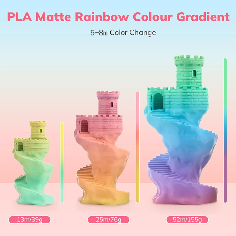 Matte PLA Rainbow Filament