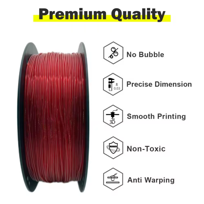 Transparent Multicolor Rainbow TPU Filament 1.75mm